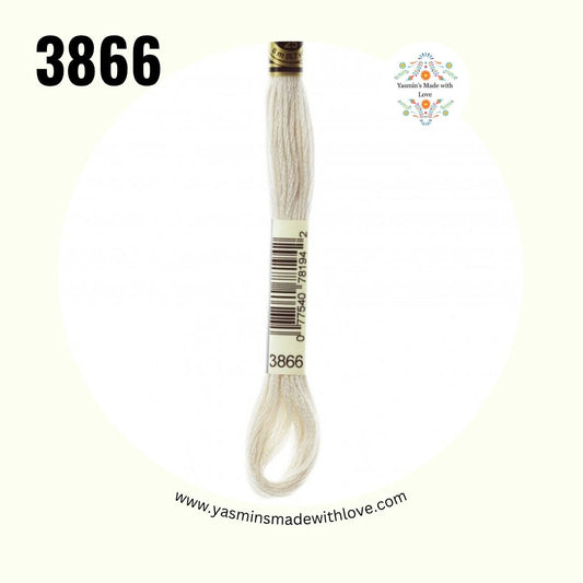 3866 Mocha Brown Ultra Very Light – DMC Mouliné Standard Cotton