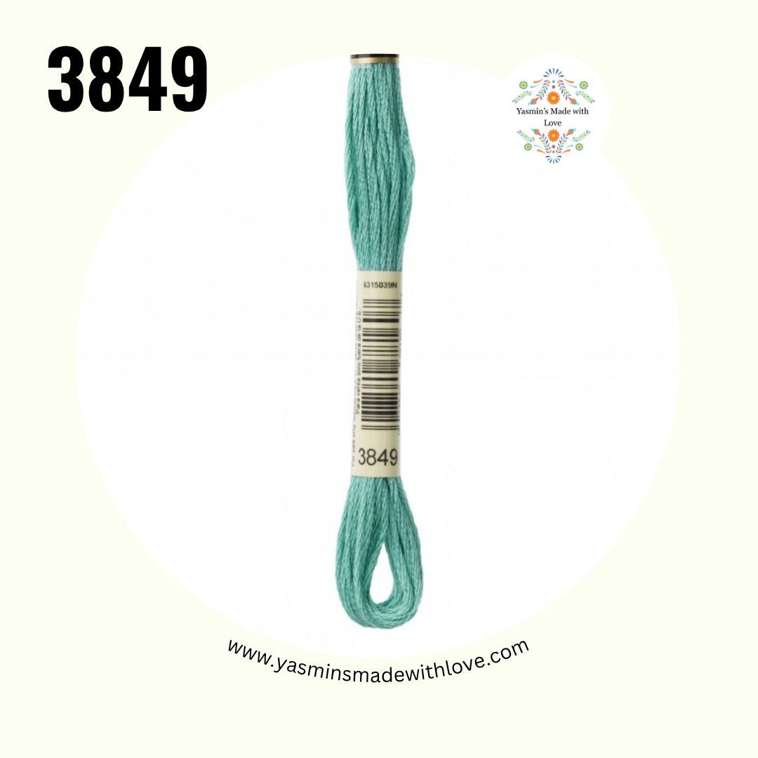 3849 Teal Green Light – DMC Mouliné Standard Cotton