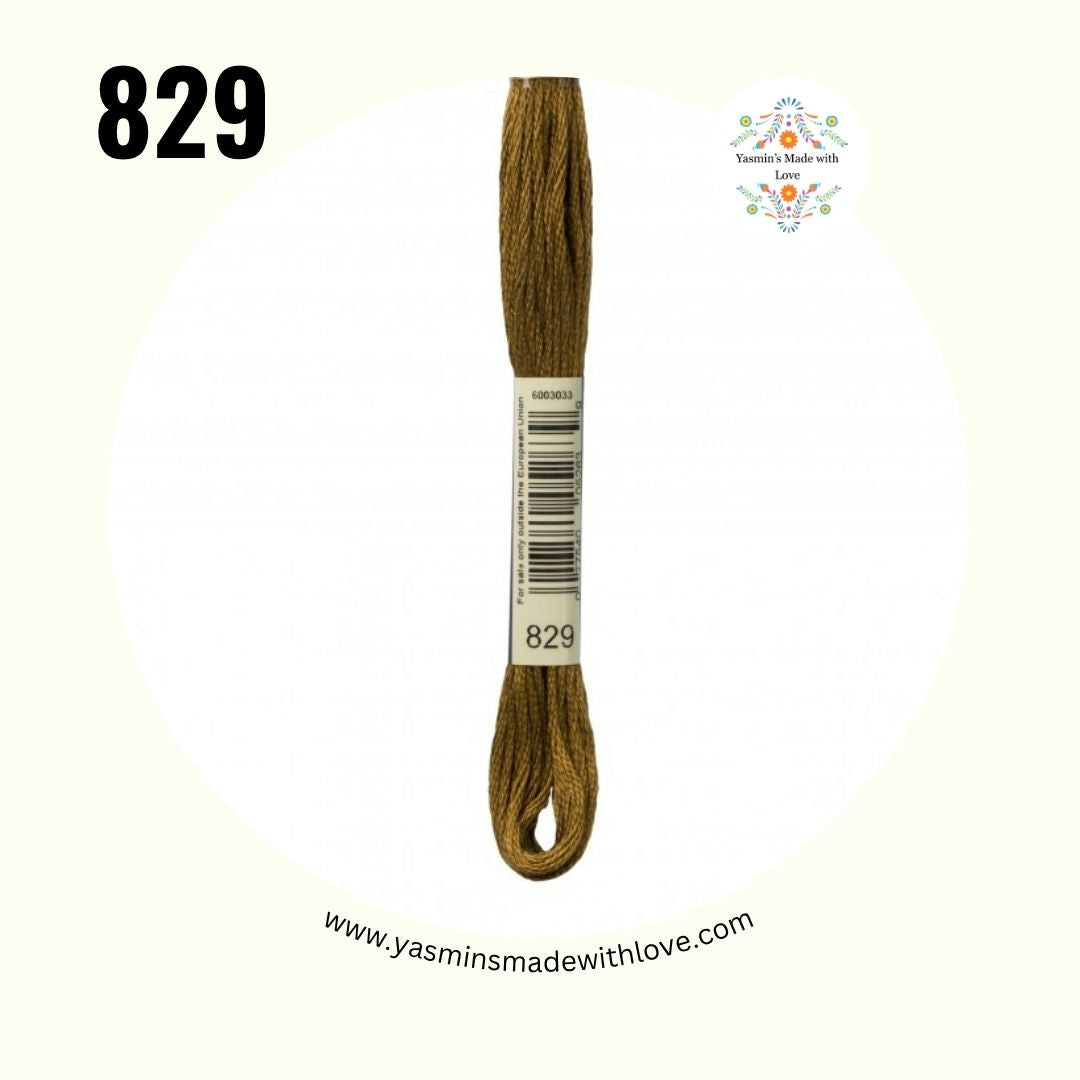 829 Golden Olive Very Dark – DMC Mouliné Standard Cotton