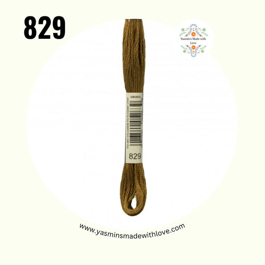 829 Golden Olive Very Dark – DMC Mouliné Standard Cotton