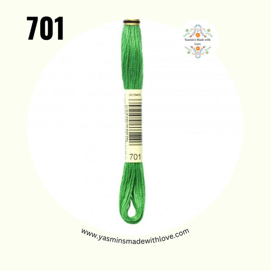 DMC 701 Green – Light Mouliné Standard Cotton Embroidery Floss