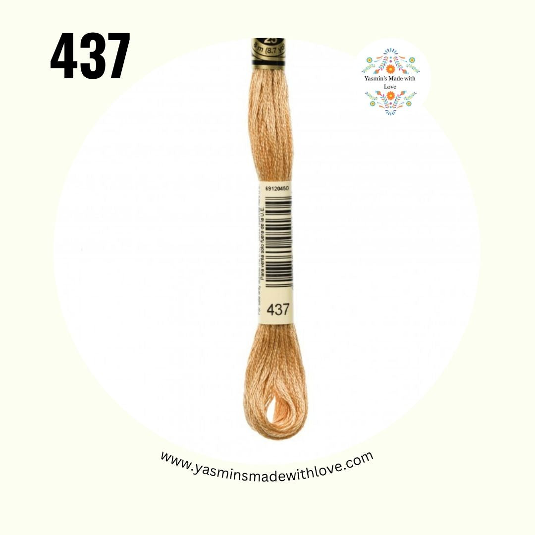 DMC 437 Tan Light – Mouliné Standard Cotton Embroidery Floss