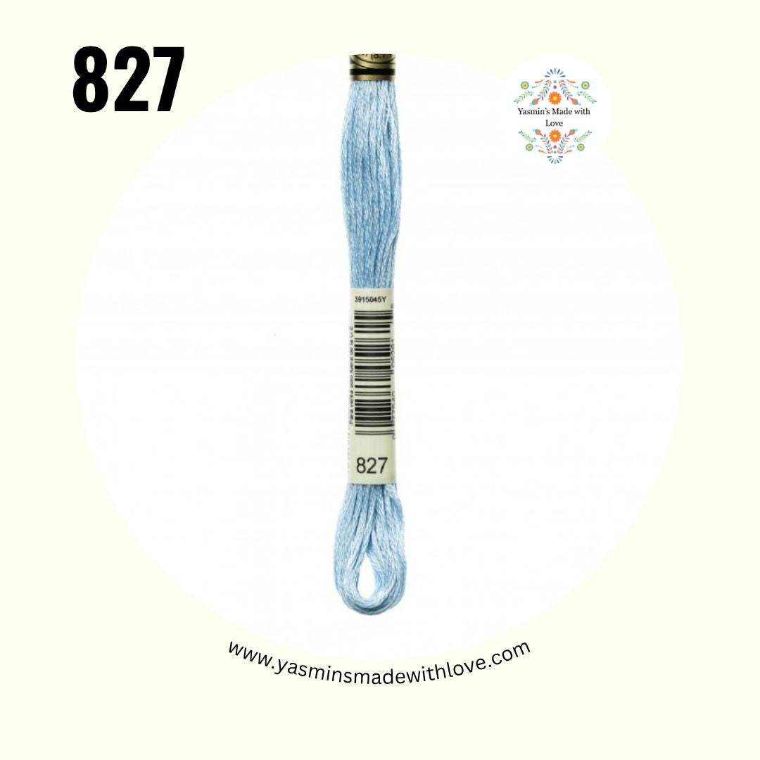 827 Blue Very Light – DMC Mouliné Standard Cotton