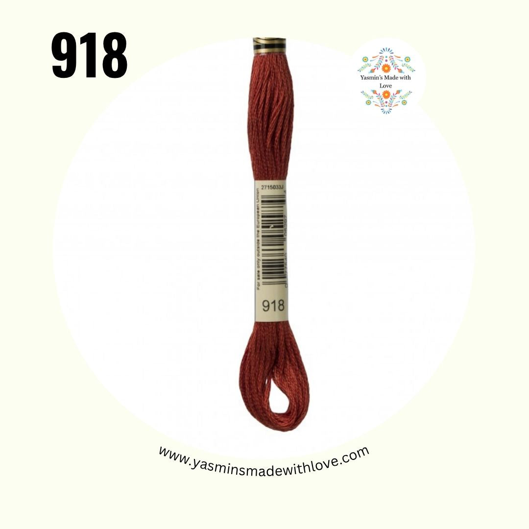 918 Red Copper Dark – DMC Mouliné Standard Cotton