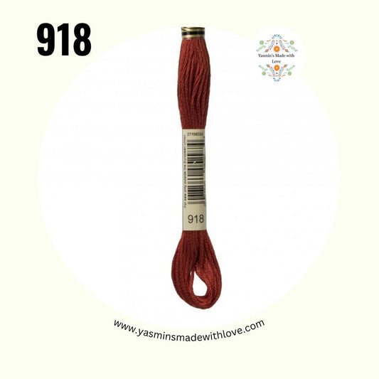 918 Red Copper Dark – DMC Mouliné Standard Cotton
