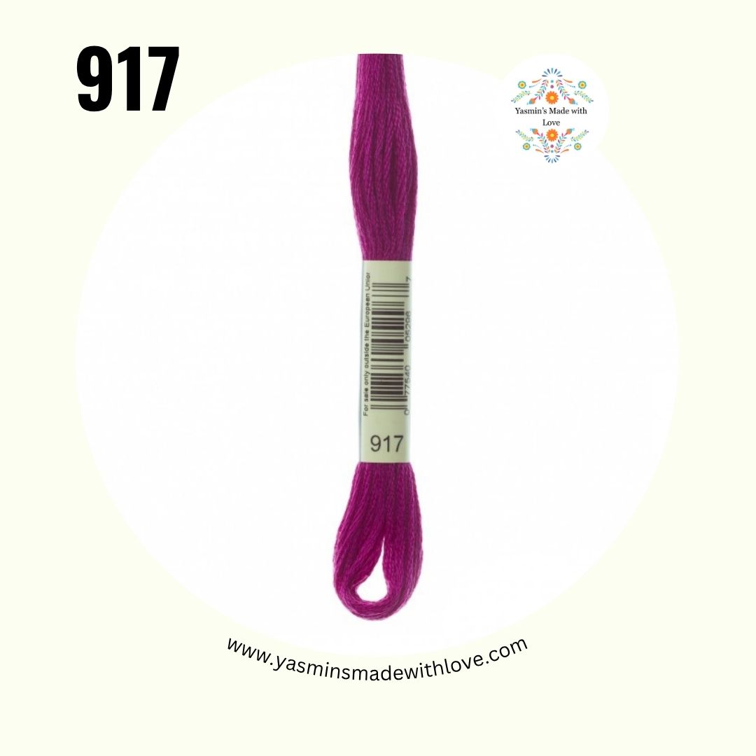 917 Plum Medium – DMC Mouliné Standard Cotton