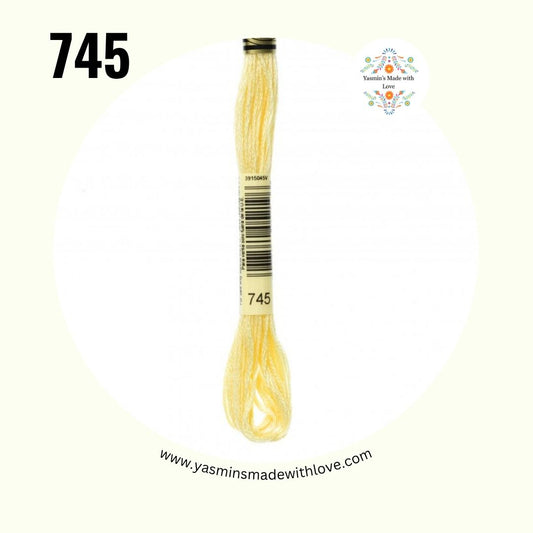 745 Yellow Light Pale – DMC Mouliné Standard Cotton