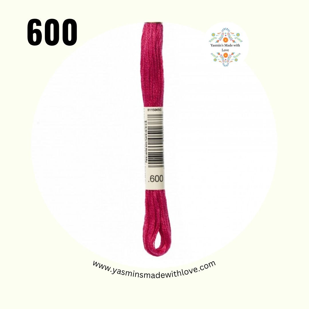 DMC 600 Cranberry – Very Dark Mouliné Standard Cotton Embroidery Floss