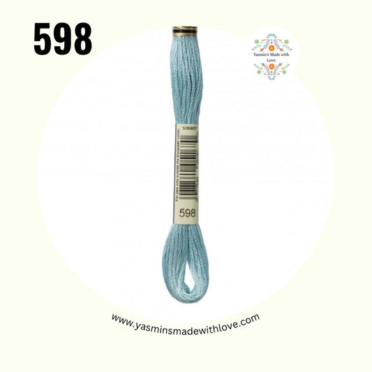 DMC 598 Turquoise – Light Mouliné Standard Cotton Embroidery Floss