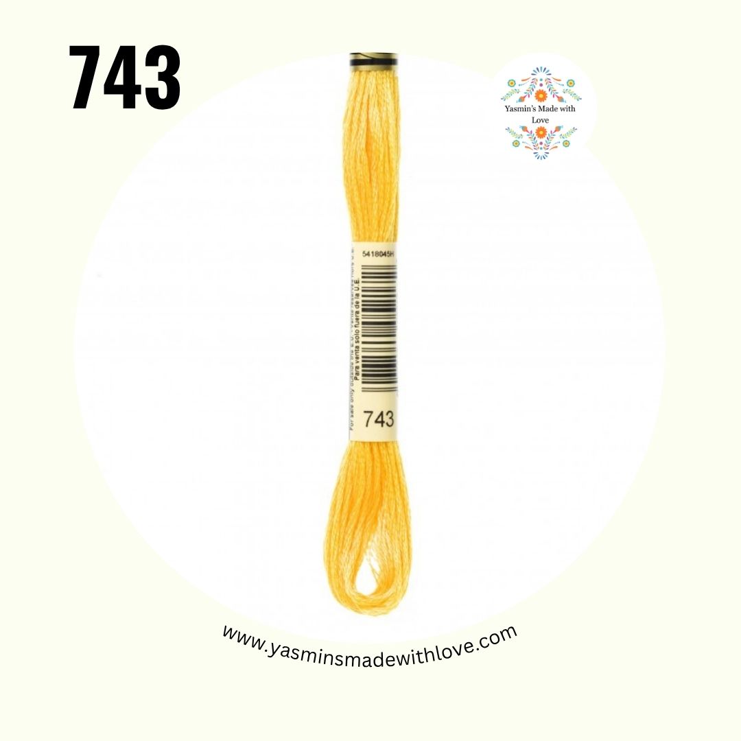 743 Yellow Medium – DMC Mouliné Standard Cotton