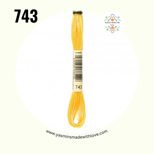 743 Yellow Medium – DMC Mouliné Standard Cotton