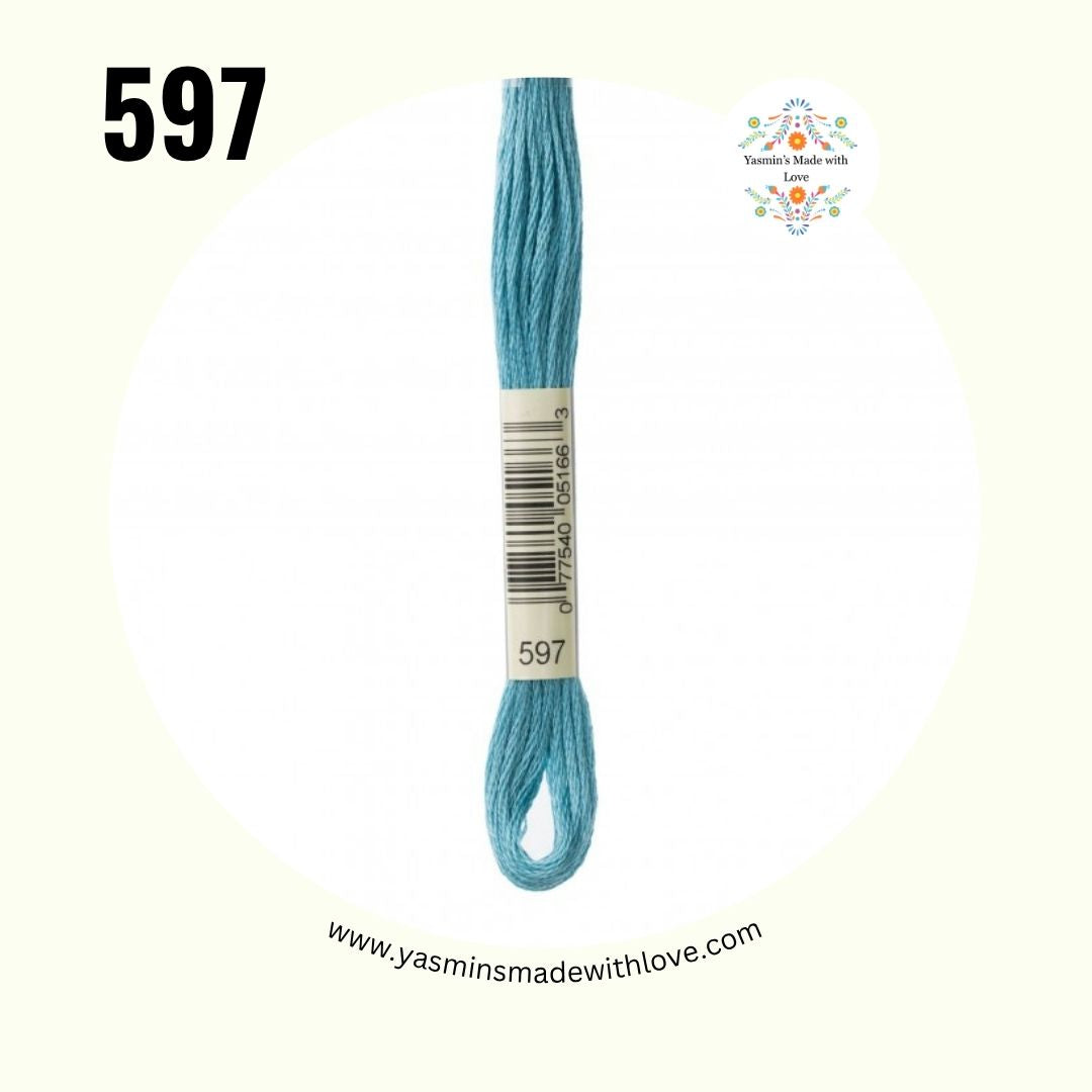 DMC 597 Turquoise – Mouliné Standard Cotton Embroidery Floss