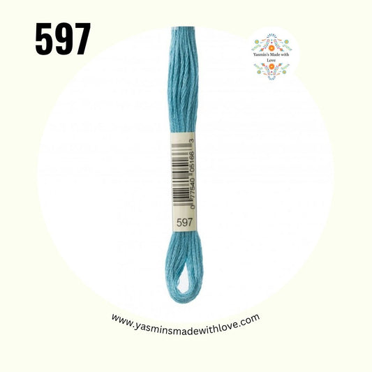DMC 597 Turquoise – Mouliné Standard Cotton Embroidery Floss
