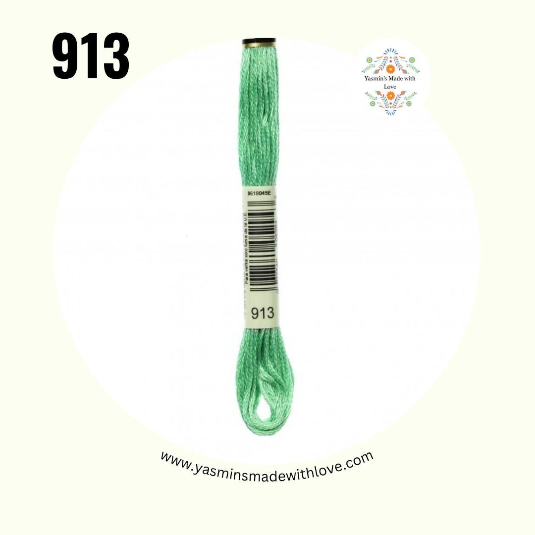 913 Nile Green Medium – DMC Mouliné Standard Cotton