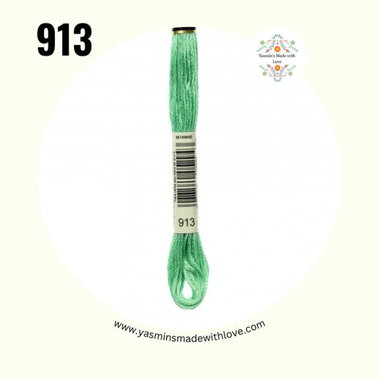 913 Nile Green Medium – DMC Mouliné Standard Cotton