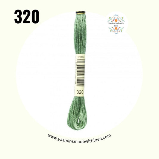 DMC 320 Pistachio Green Medium – DMC Mouliné Standard Cotton