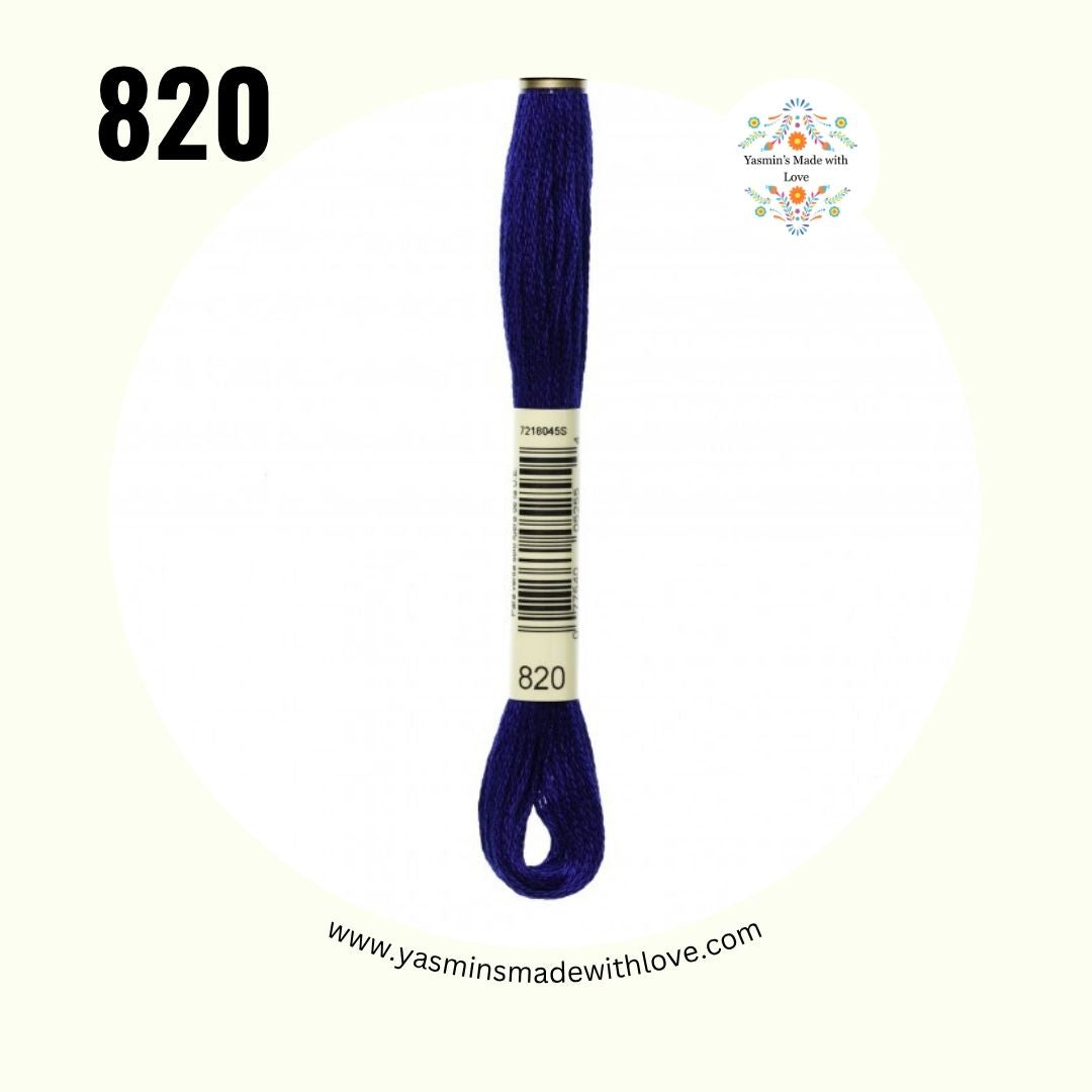820 Royal Blue Very Dark – DMC Mouliné Standard Cotton