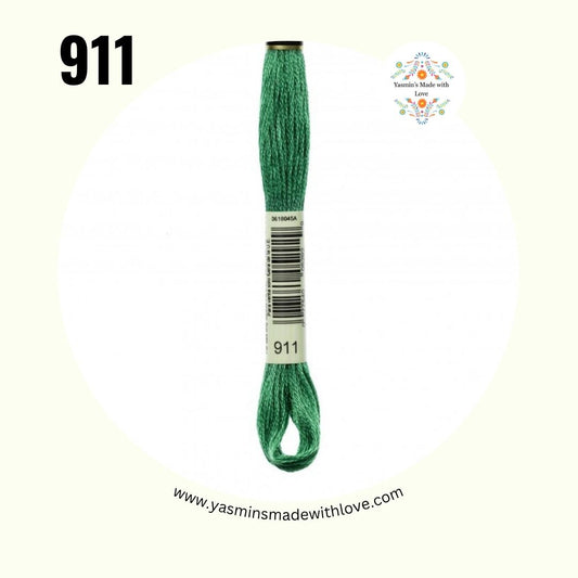 911 Emerald Green Medium – DMC Mouliné Standard Cotton