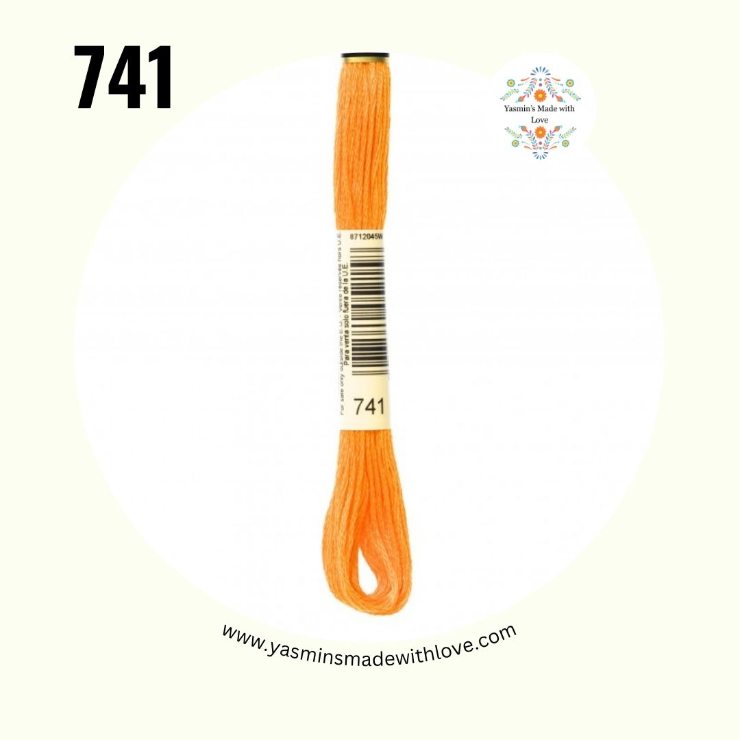 741 Tangerine Medium – DMC Mouliné Standard Cotton