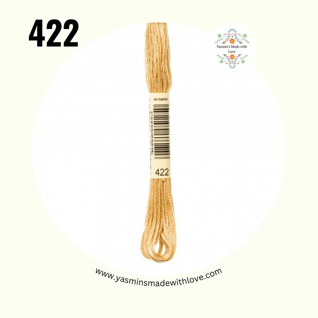 DMC 422 Hazelnut Brown Light – Mouliné Standard Cotton Embroidery Floss