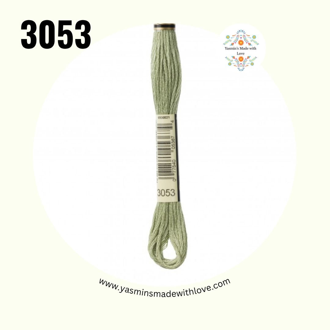 3053 Green Gray – DMC Mouliné Standard Cotton