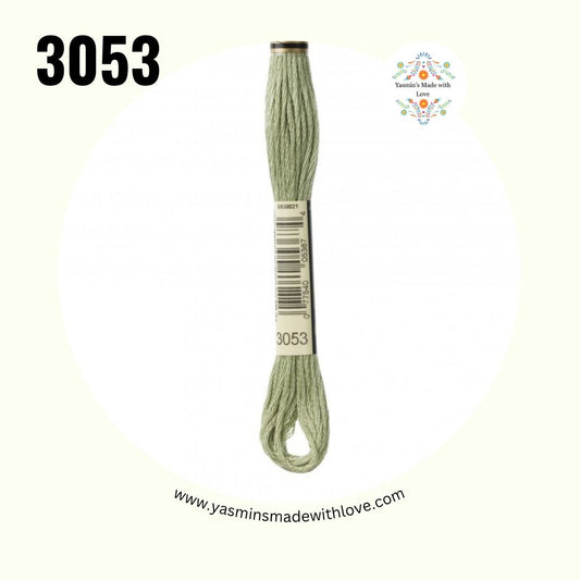 3053 Green Gray – DMC Mouliné Standard Cotton
