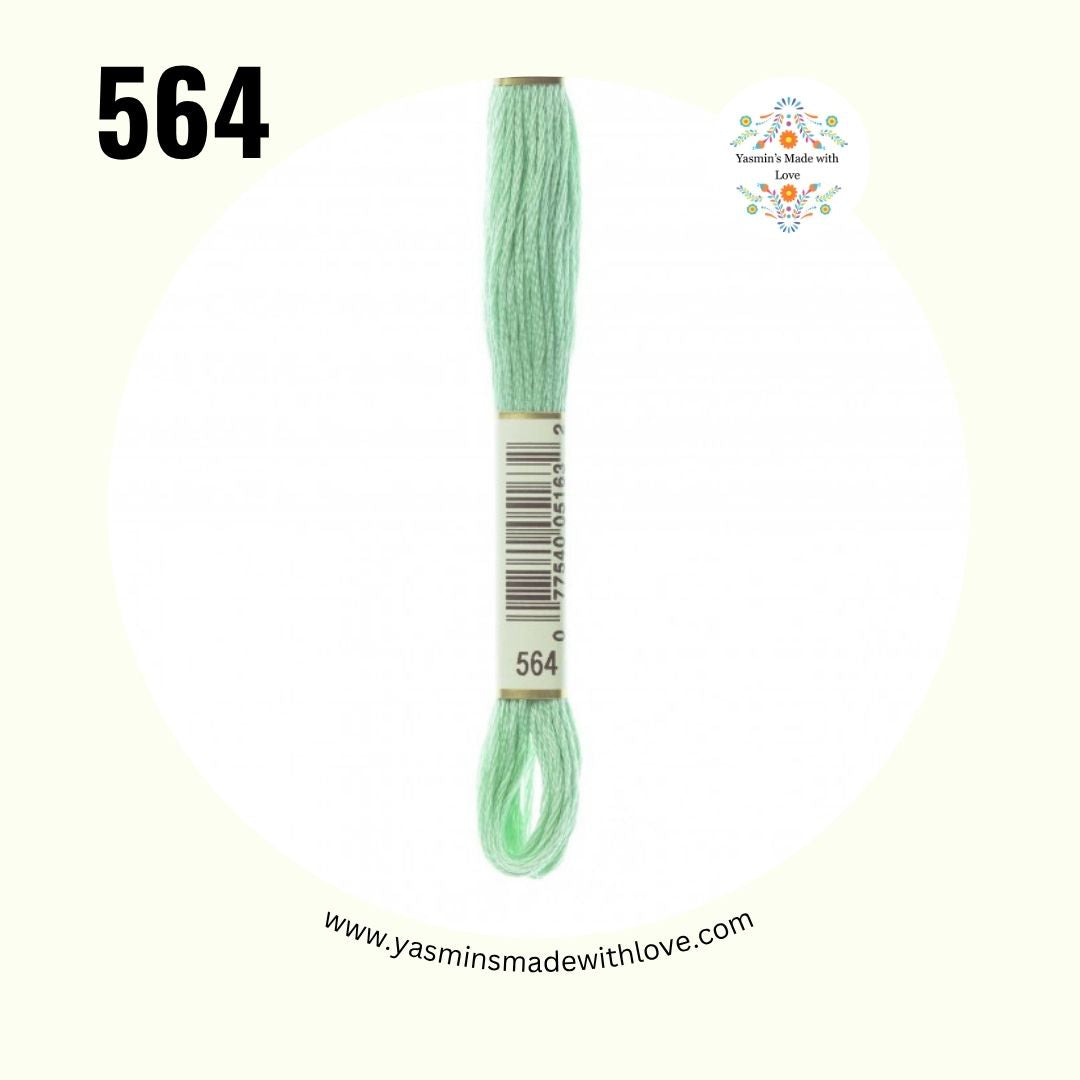 DMC 564 Jade – Very Light Mouliné Standard Cotton Embroidery Floss