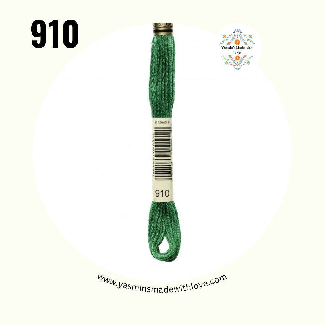 910 Emerald Green Dark – DMC Mouliné Standard Cotton
