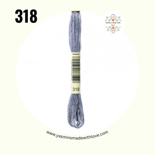 DMC 318 Steel Gray Light – DMC Mouliné Standard Cotton