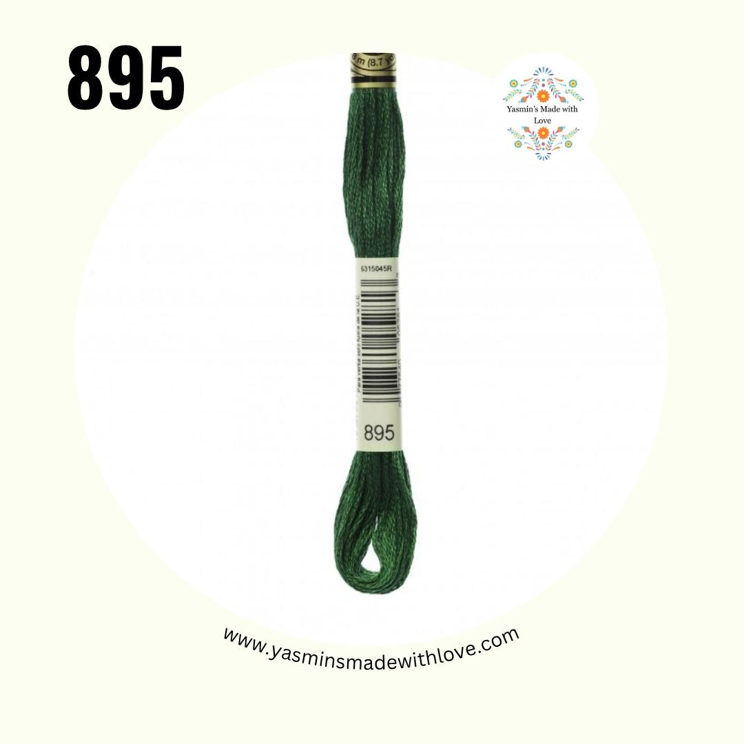 895 Hunter Green Very Dark – DMC Mouliné Standard Cotton