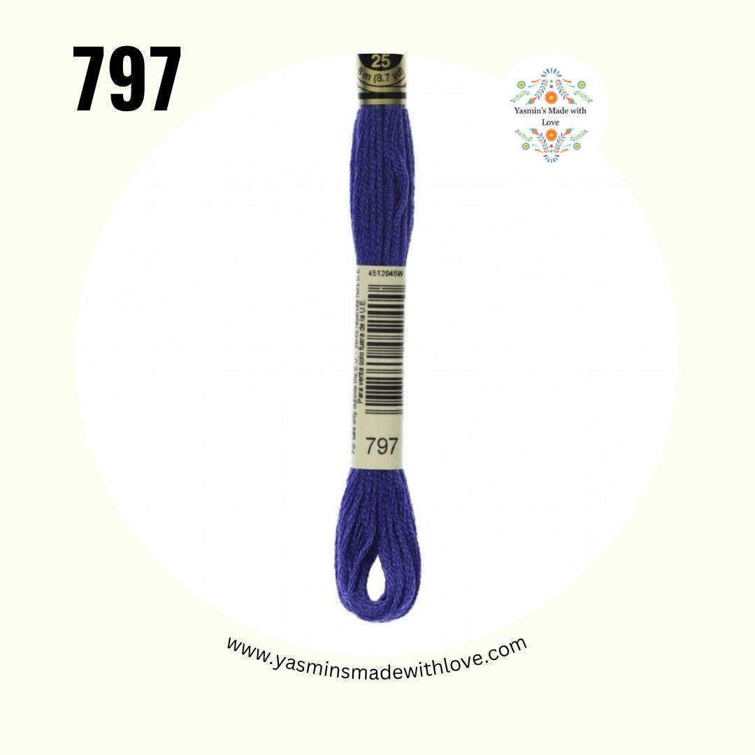 797 Royal Blue – DMC Mouliné Standard Cotton