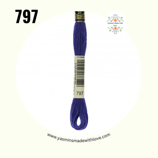 797 Royal Blue – DMC Mouliné Standard Cotton