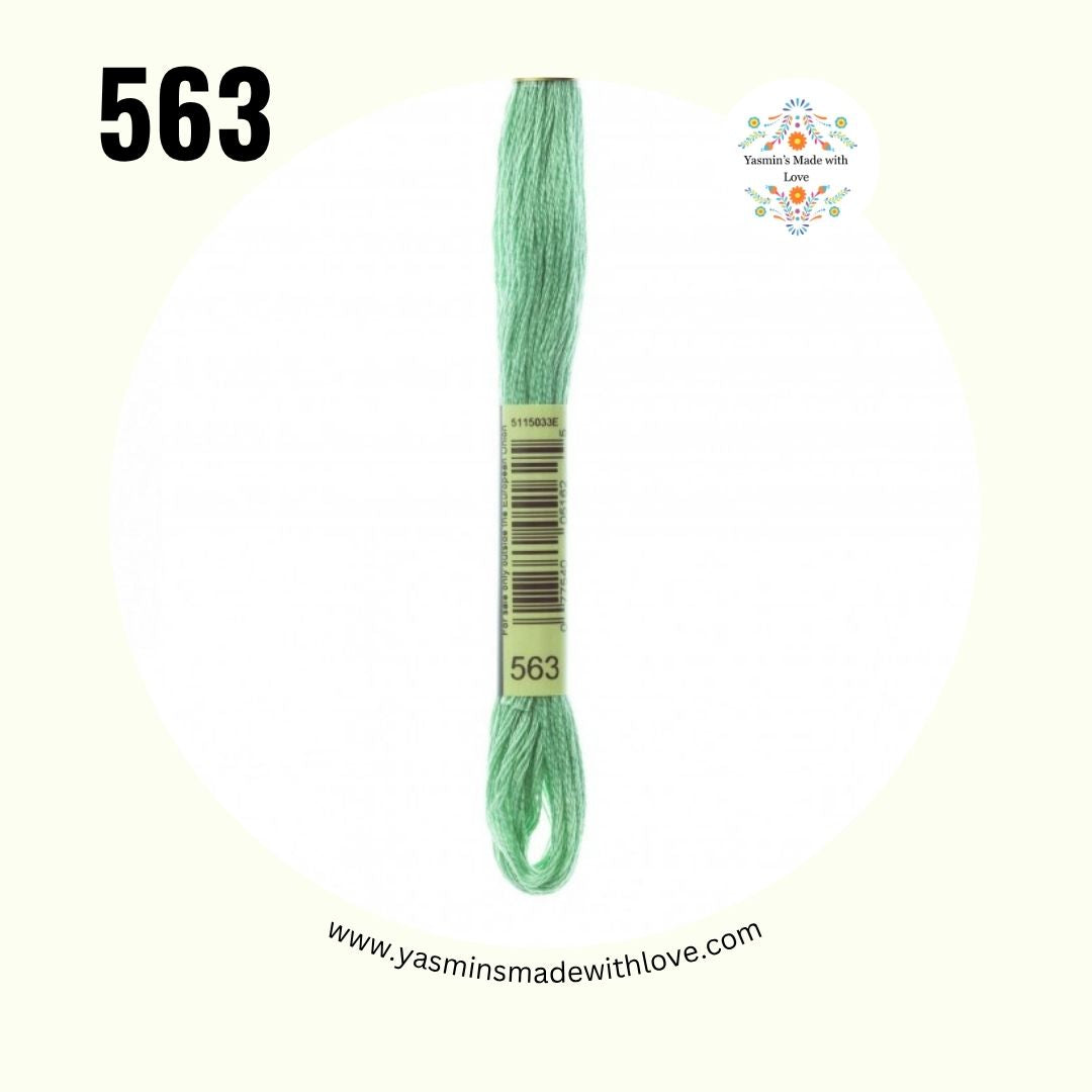 DMC 563 Jade – Light Mouliné Standard Cotton Embroidery Floss