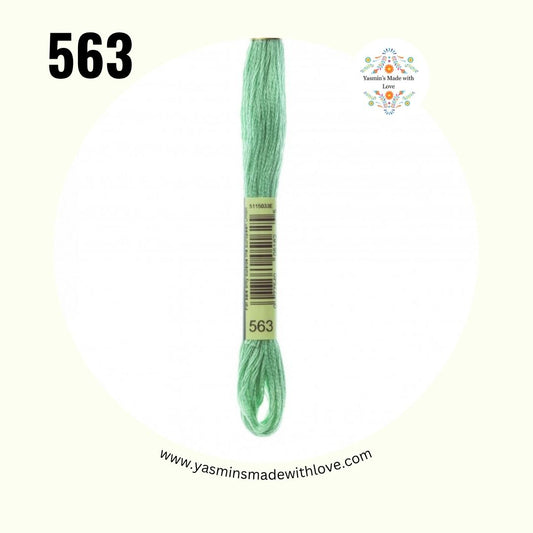 DMC 563 Jade – Light Mouliné Standard Cotton Embroidery Floss