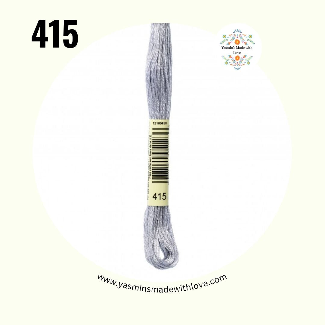 DMC 415 Pearl Gray – Mouliné Standard Cotton Embroidery Floss