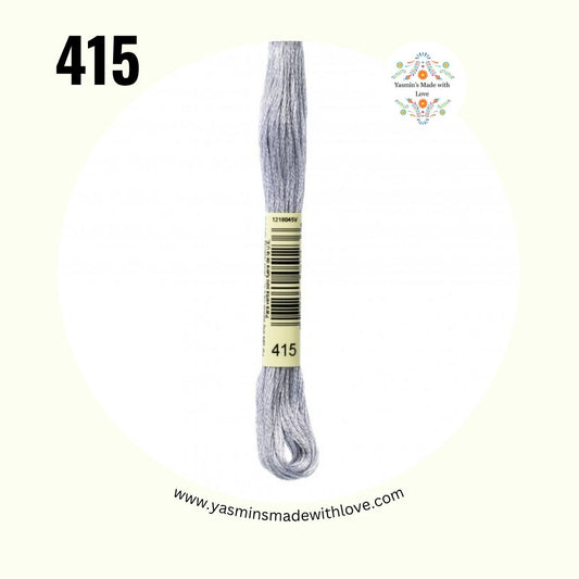 DMC 415 Pearl Gray – Mouliné Standard Cotton Embroidery Floss
