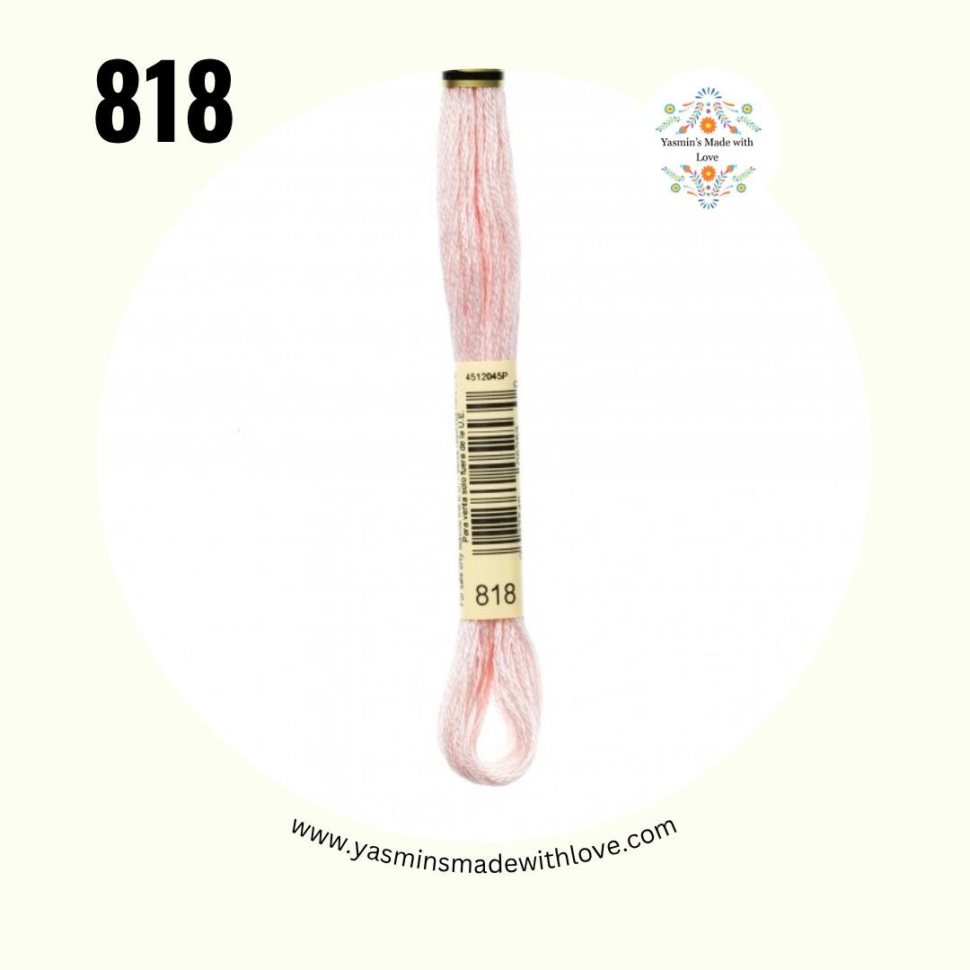 818 Baby Pink – DMC Mouliné Standard Cotton