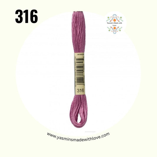 DMC 316 Antique Mauve Medium – DMC Mouliné Standard Cotton