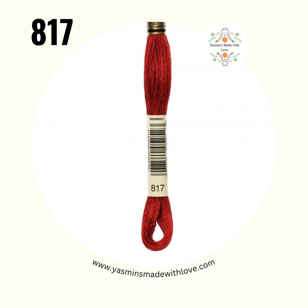 817 Coral Red Very Dark – DMC Mouliné Standard Cotton