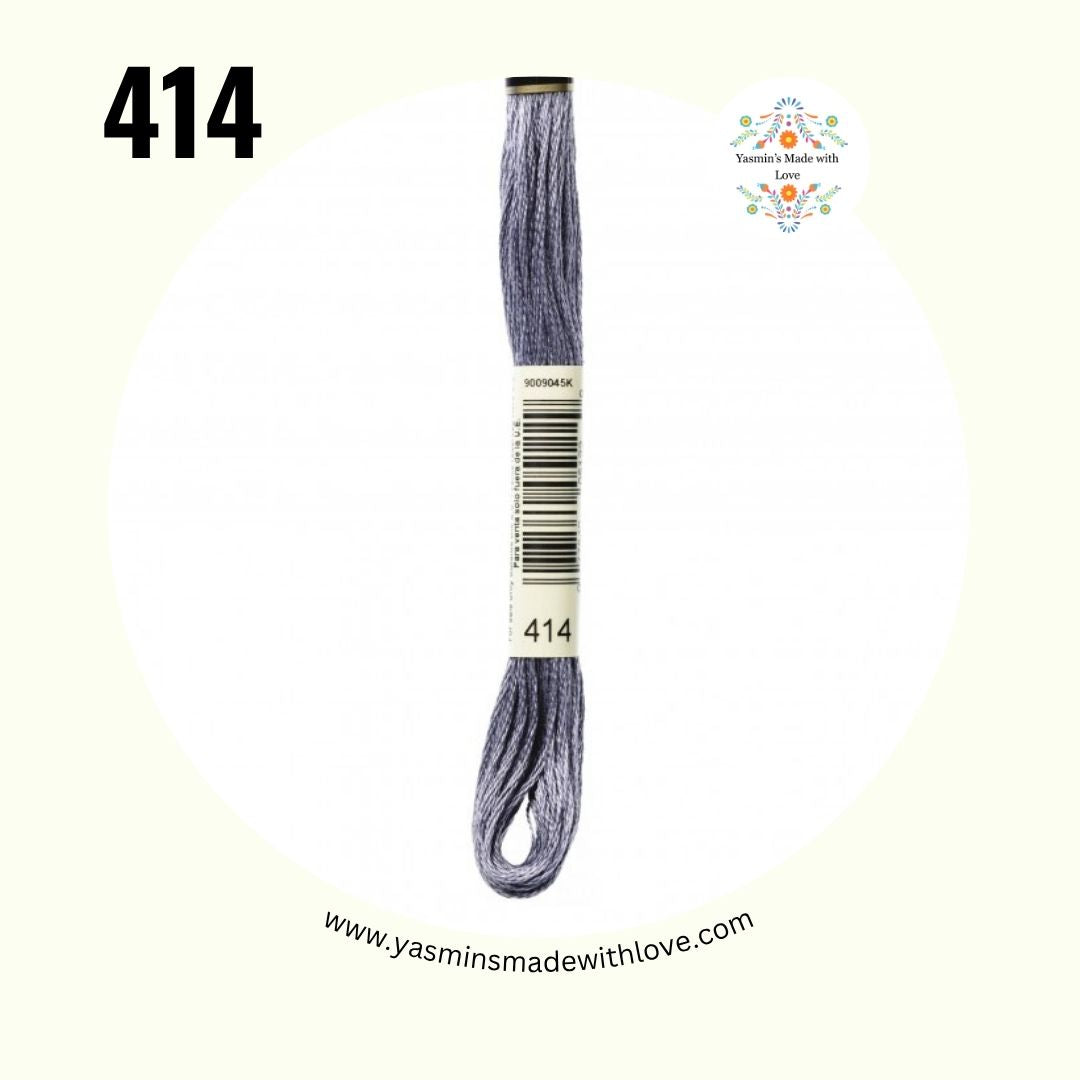 DMC 414 Steel Gray Dark – Mouliné Standard Cotton Embroidery Floss