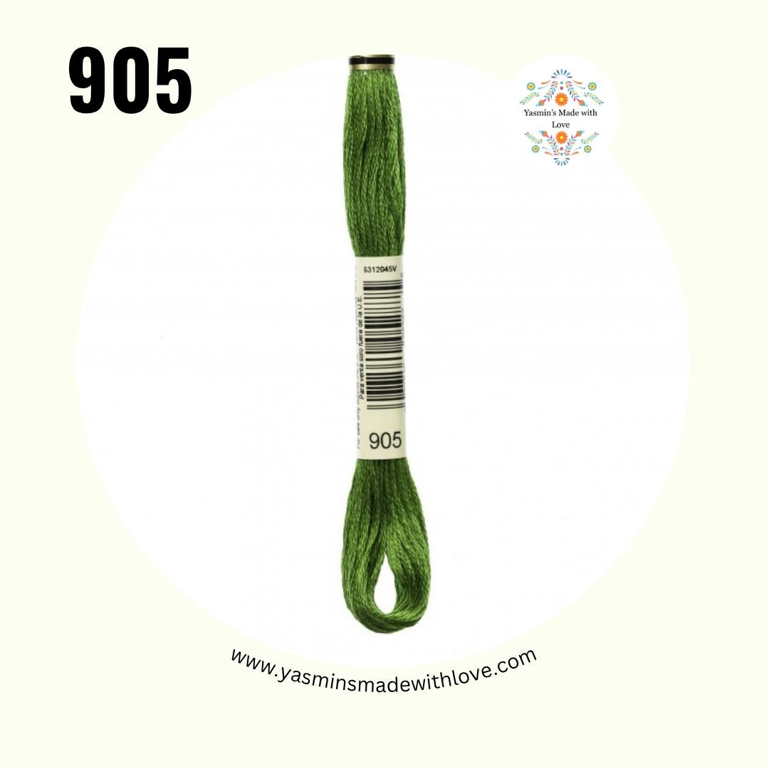 905 Parrot Green Dark – DMC Mouliné Standard Cotton