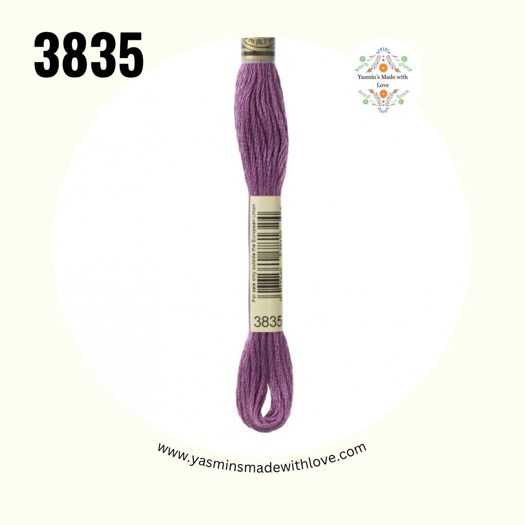 3835 Grape Medium – DMC Mouliné Standard Cotton