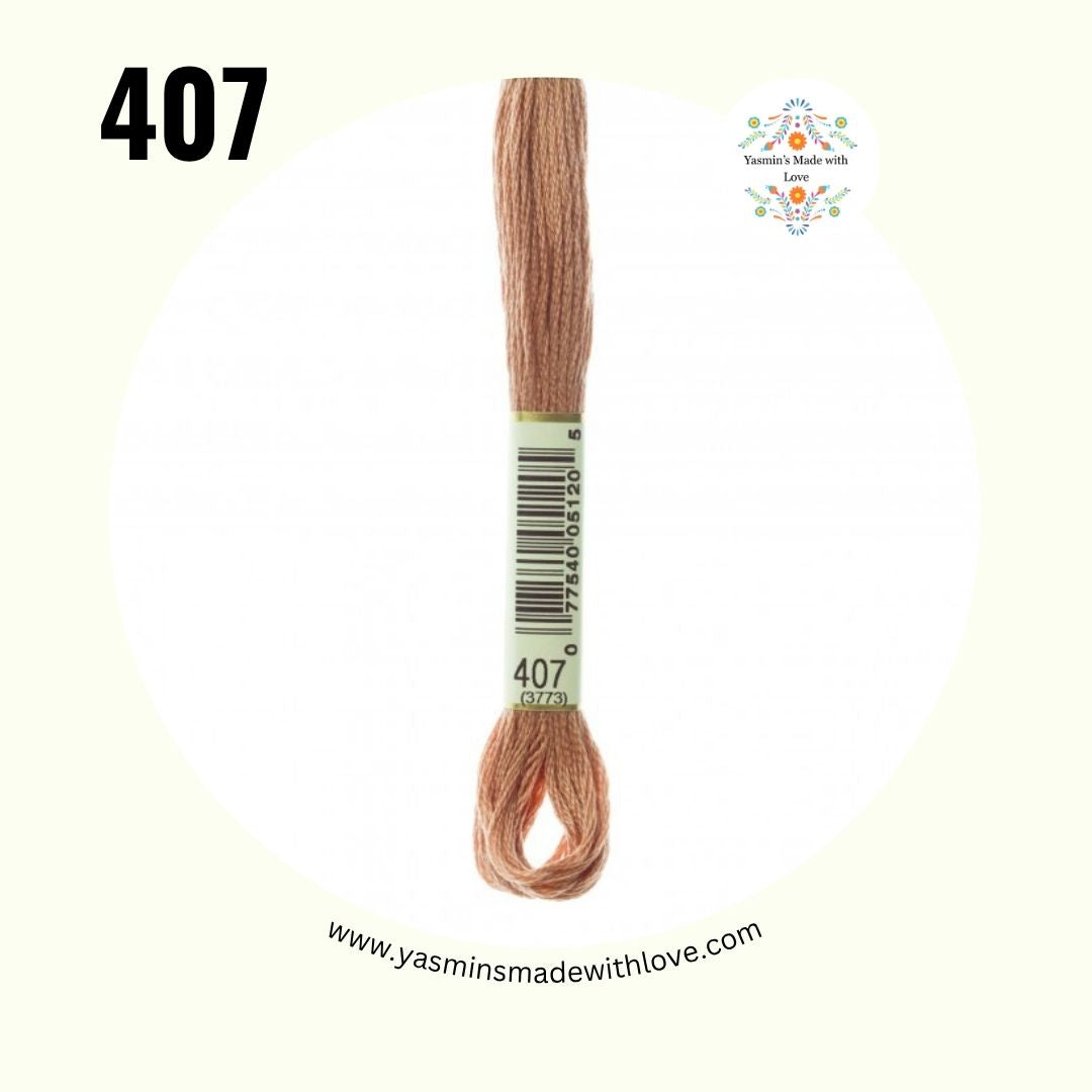 DMC 407 Desert Sand Dark – Mouliné Standard Cotton Embroidery Floss