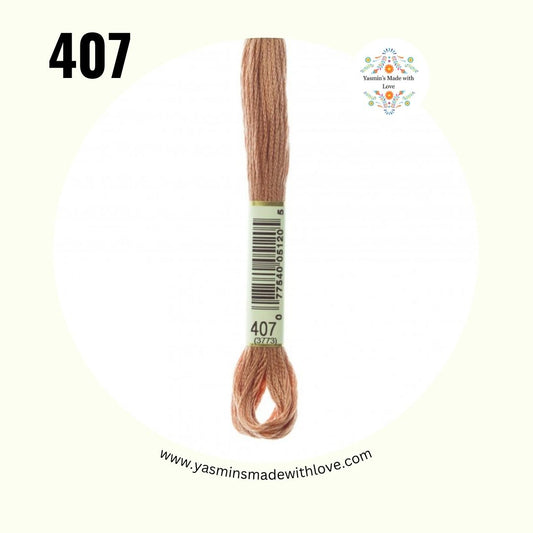 DMC 407 Desert Sand Dark – Mouliné Standard Cotton Embroidery Floss