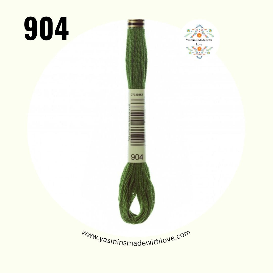 904 Parrot Green Very Dark – DMC Mouliné Standard Cotton