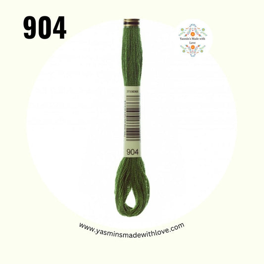 904 Parrot Green Very Dark – DMC Mouliné Standard Cotton