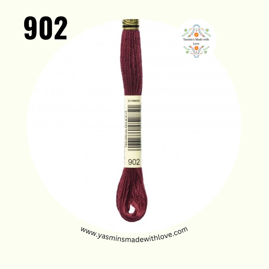 902 Garnet Very Dark – DMC Mouliné Standard Cotton