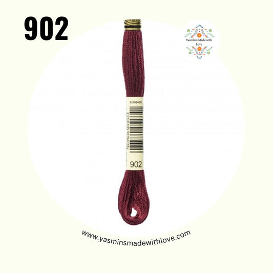 902 Garnet Very Dark – DMC Mouliné Standard Cotton
