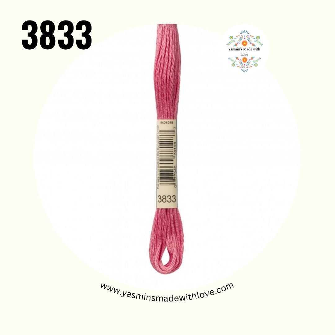 3833 Raspberry Light – DMC Mouliné Standard Cotton
