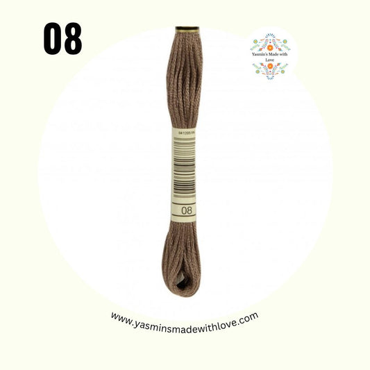 DMC 08 Driftwood Dark – DMC Mouliné Standard Cotton